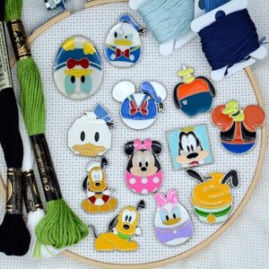 Disney Needle Minder | Minnie | Donald | Daisy | Goofy | Pluto | Cross Stitch