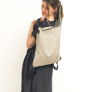 Vegan Leather Backpack: Minimalist Everyday Rucksack