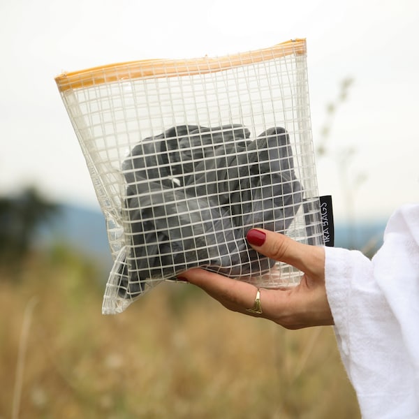 Clear PVC Cosmetic Bag: Transparent Travel Makeup Organizer (21cm)
