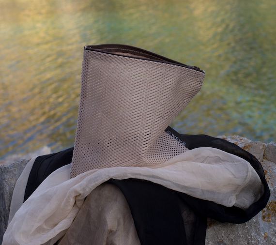 Reise-Kosmetiktasche Aus Mesh – Große Make-up-Tasche Mit Reißverschluss, Atmungsaktiv, Schwarz