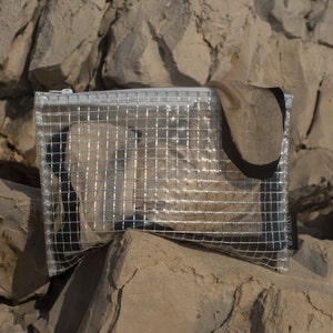 Transparenter Strandbeutel, klare Reißverschlusstasche, Netz-Make-up-Tasche, klare Reisetasche, Make-up-Organizer, Sommer-Kulturbeutel, Vinyl-Reisetasche