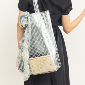 Transparente klare Sommer-Tasche, Pool-Strand-Einkaufstasche, Vinyl-PVC-transparente Tasche, Minimalistische klare Einkaufstasche, Urlaubs-Einkaufstasche, Geschenk für Sie