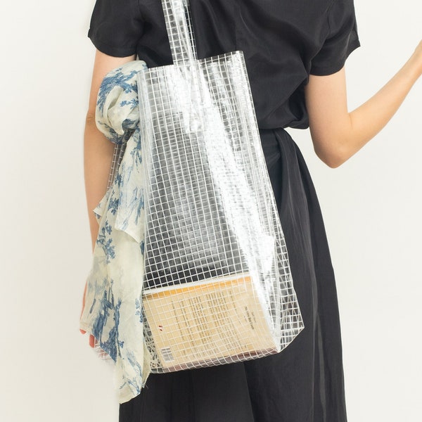 Transparente klare Sommertasche, Pool-Strand-Einkaufstasche, Vinyl-PVC-transparente Tasche, minimalistische klare Einkaufstasche, Ferien-Einkaufstasche, Geschenk für Sie