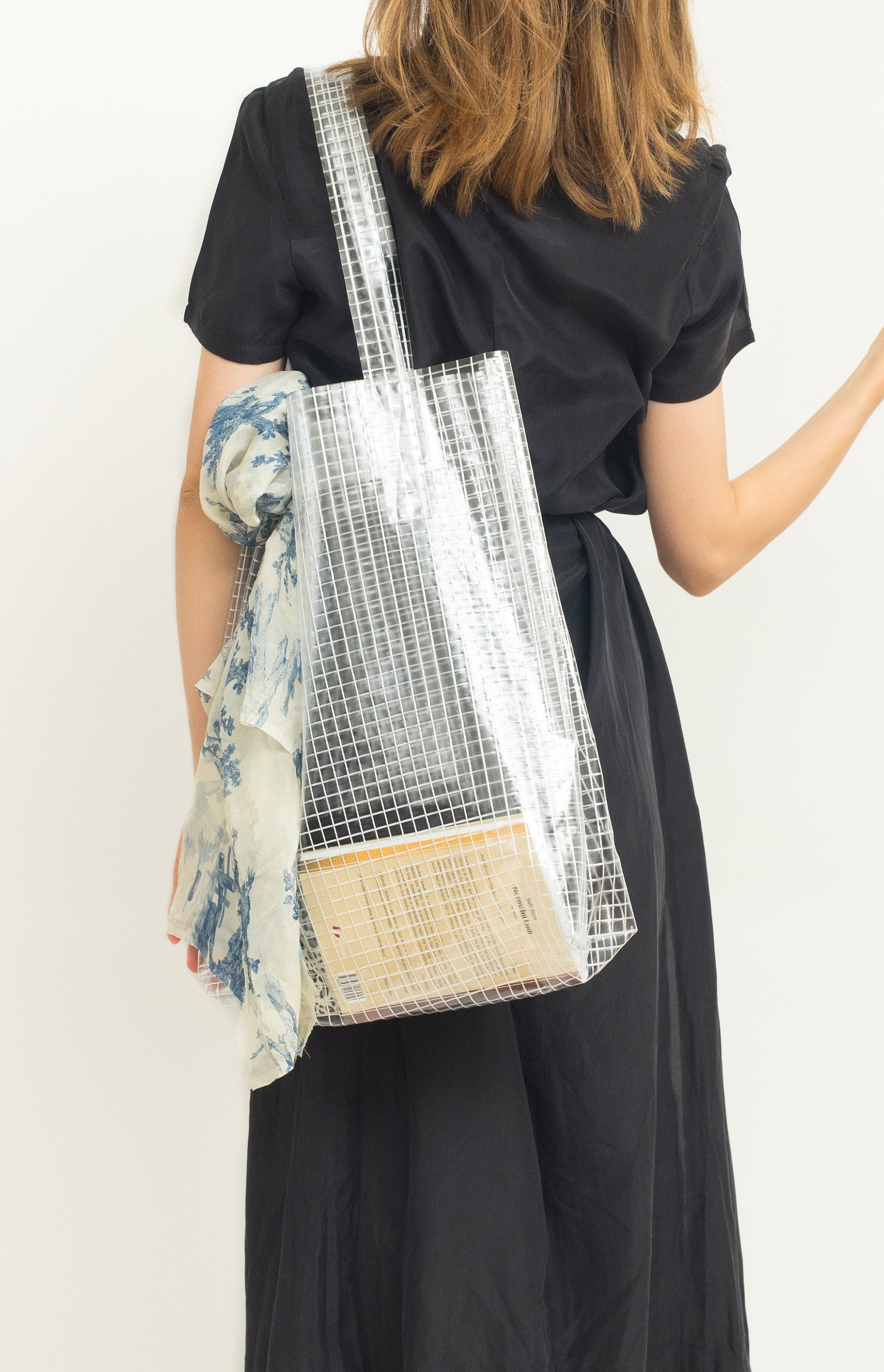 Clear Tote Bags for Women - PVC Transparent the Mesh Tote Bag Fashion See  Through Shoulder Crossbody Bag Travel Handbag