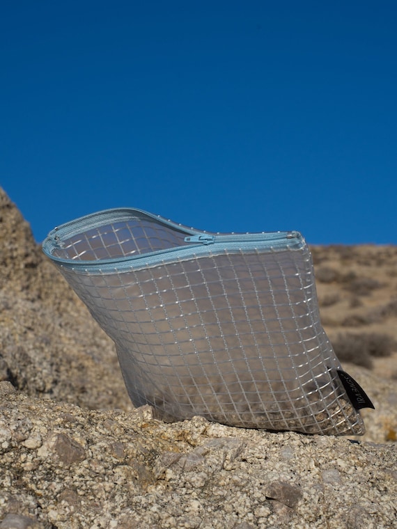 Veki Bolsa de maquillaje transparente, doble viaje, bolsa de cosméticos impermeable, bolsa de almacenamiento abierta de gran capacidad, organizador para mujeres y niñas, Rosado, Sencillo