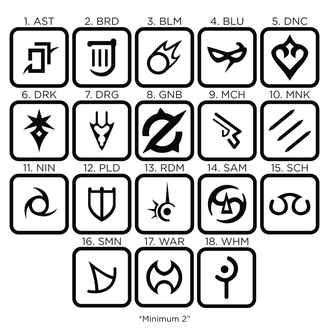 Final Fantasy XIV Job Icon Dalamud Meteor Border Vinyl Decal Etsy