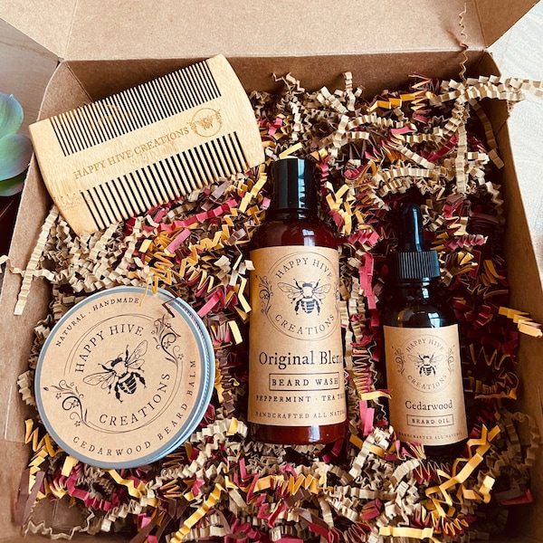 Ultimate Beard Care Kit-Beard Balm - Beard Wash, Beard Oil, Comb - Beard Kit- Conditioning Beard Care - Gift Box