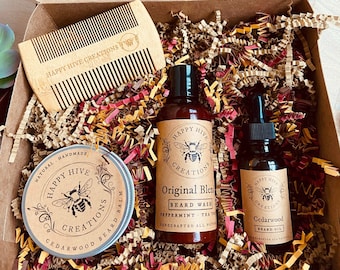 Ultimate Beard Care Kit-Beard Balm - Beard Wash, Beard Oil, Comb - Beard Kit- Conditioning Beard Care - Gift Box