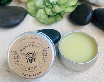 Calm Balm - Stress Relief - Anxiety - Relaxation - Aromatherapy- Restlessness - All natural - Healing Salve - Travel Size