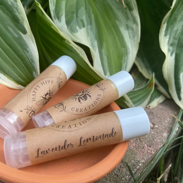 Lavender Lemonade - Beeswax Lip Balm - Beeswax Chapstick - All Natural Ingredients - Nourishing Skin Care