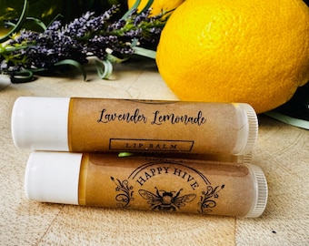 Lavender Lemonade - Beeswax Lip Balm - Beeswax Chapstick - All Natural Ingredients - Nourishing Skin Care