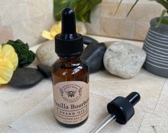 Beard Oil - Vanilla Bourbon - Cold Pressed Oils - Natural Ingredients - Conditioning and Nourishing Beard Care