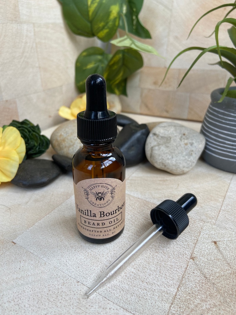 Beard Oil Vanilla Bourbon Cold Pressed Oils Natural Etsy