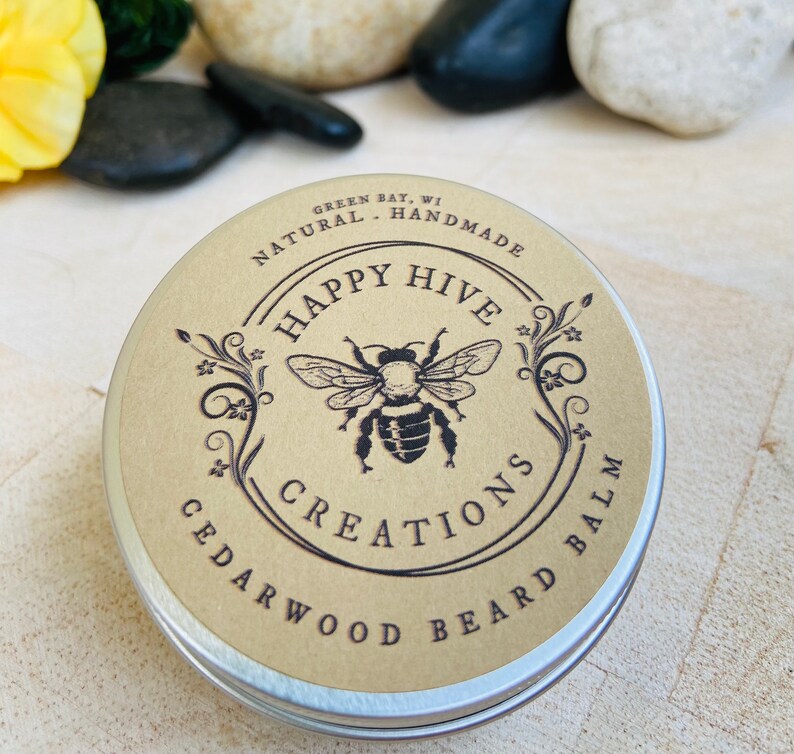 Beard Balm Cedarwood All natural ingredients Beeswax Butter Balm Conditioning & Nourishing Beard Care image 1