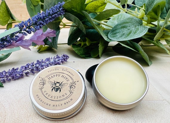 Natural Headache Relief Balm - Aromatherapy Salve - Tension & Migraine