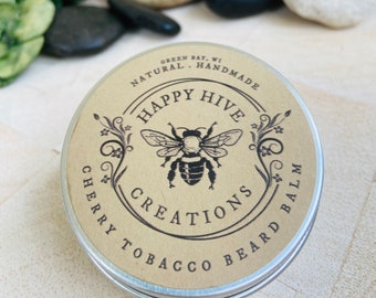 Beard Balm - Cherry Tobacco - Natural ingredients - Beeswax Butter - Conditioning & Nourishing Beard Care