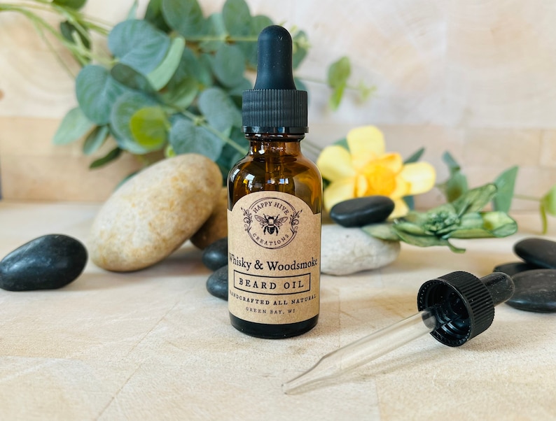 Beard Oil Whiskey & Woodsmoke Cold Pressed Oils Natural Ingredients Men's Grooming Conditioning Beard Care image 2