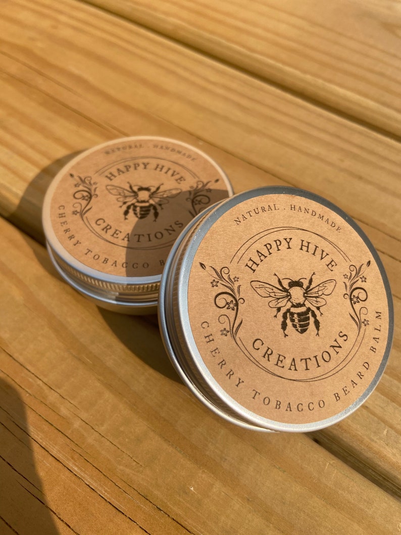 Beard Balm Cherry Tobacco Natural ingredients Beeswax Butter Conditioning & Nourishing Beard Care image 3