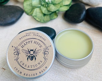 Itch Relief Salve - Rashes - Eczema - Bug Bites - Essential Oils- All natural Salve - Travel Size