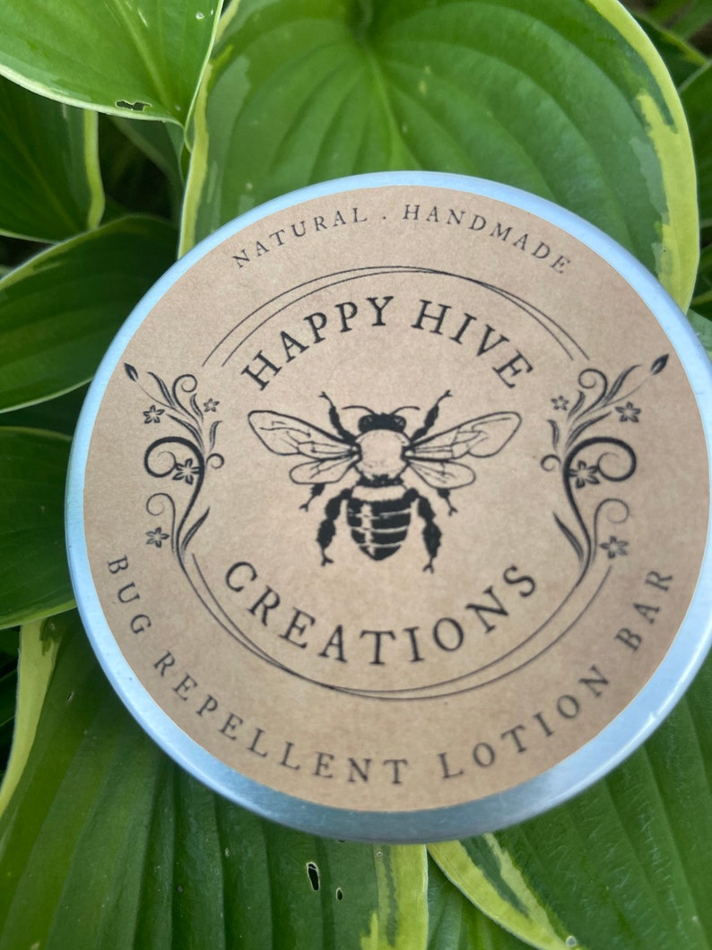 Bug Repellent Lotion Bar Bug Balm Insect Repellent All Natural Ingredients Beeswax Essential Oils Kid Friendly image 3