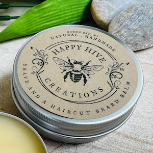 Beard Balm - Shave and a Haircut- Natural ingredients - Beeswax Butter Balm - Conditioning Beard Care
