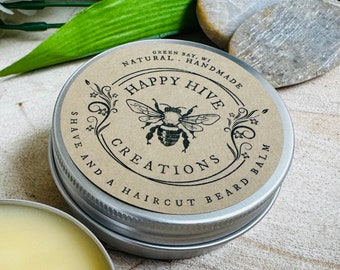 Beard Balm: Natural Beeswax Butter, Shave and a Haircut Scent