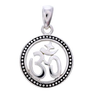 Sterling Silver Om Pendant