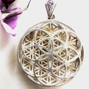 Sacred Geometry Matrix Silver Necklace