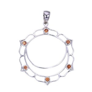 7 Chakras Jewelry: Sterling Silver Swadhisthana Sacral Chakra Pendant