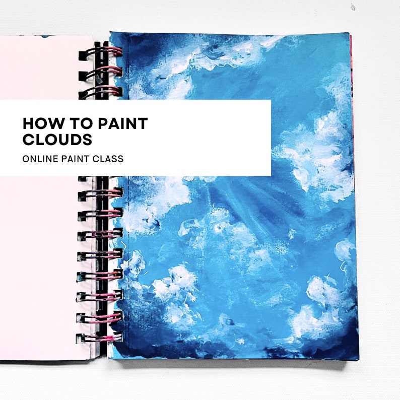 How to Paint Clouds Online Paint Class With Acrylic Paints Blue Sky