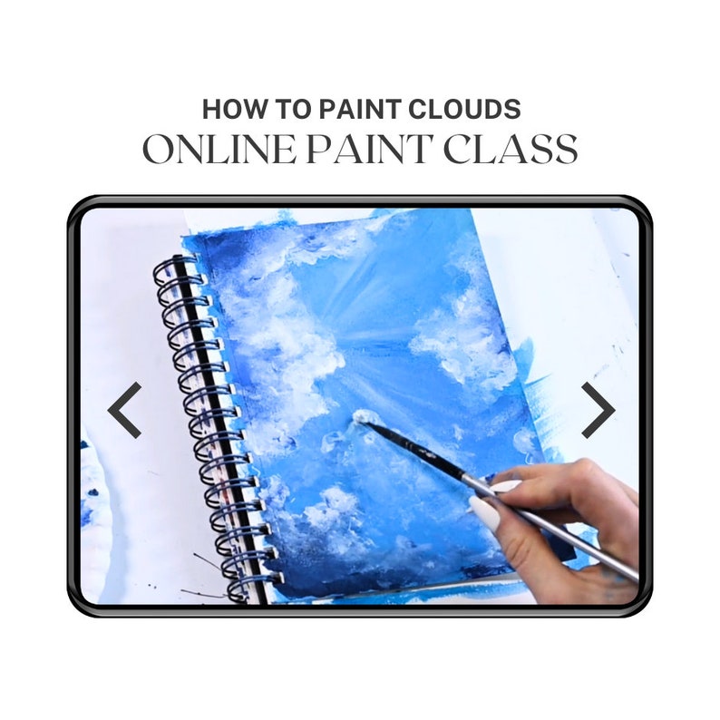 How to Paint Clouds Online Paint Class With Acrylic Paints Blue Sky