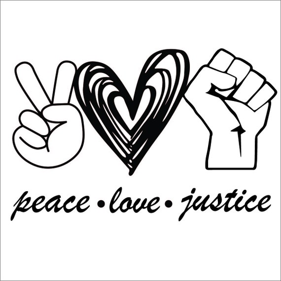 Download Svg Eps Instant Download Cut File Peace Love And Justice Svg Black Lives Matter Svg Png Shapes 2 Variations Art Collectibles Drawing Illustration Vadel Com