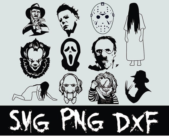 Download Horror Movie Villains Svg Halloween Svg Chucku Svg Freddy Etsy