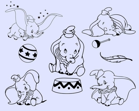 Download Dumbo Svg Dumbo Svg Bundle Baby Elephant Svg Elephant Svg Etsy