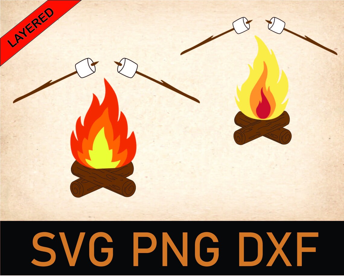 Campfire SVG Campfire SVG Cut File Camping SVG Bonfire svg - Etsy France