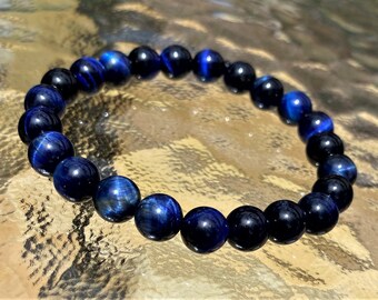 Pulsera De Ojos Royal Blue Tiger Pulsera De Doble Cadena De Pulsera De Ojos Royal Blue Tiger Pulsera De Doble Cadena De