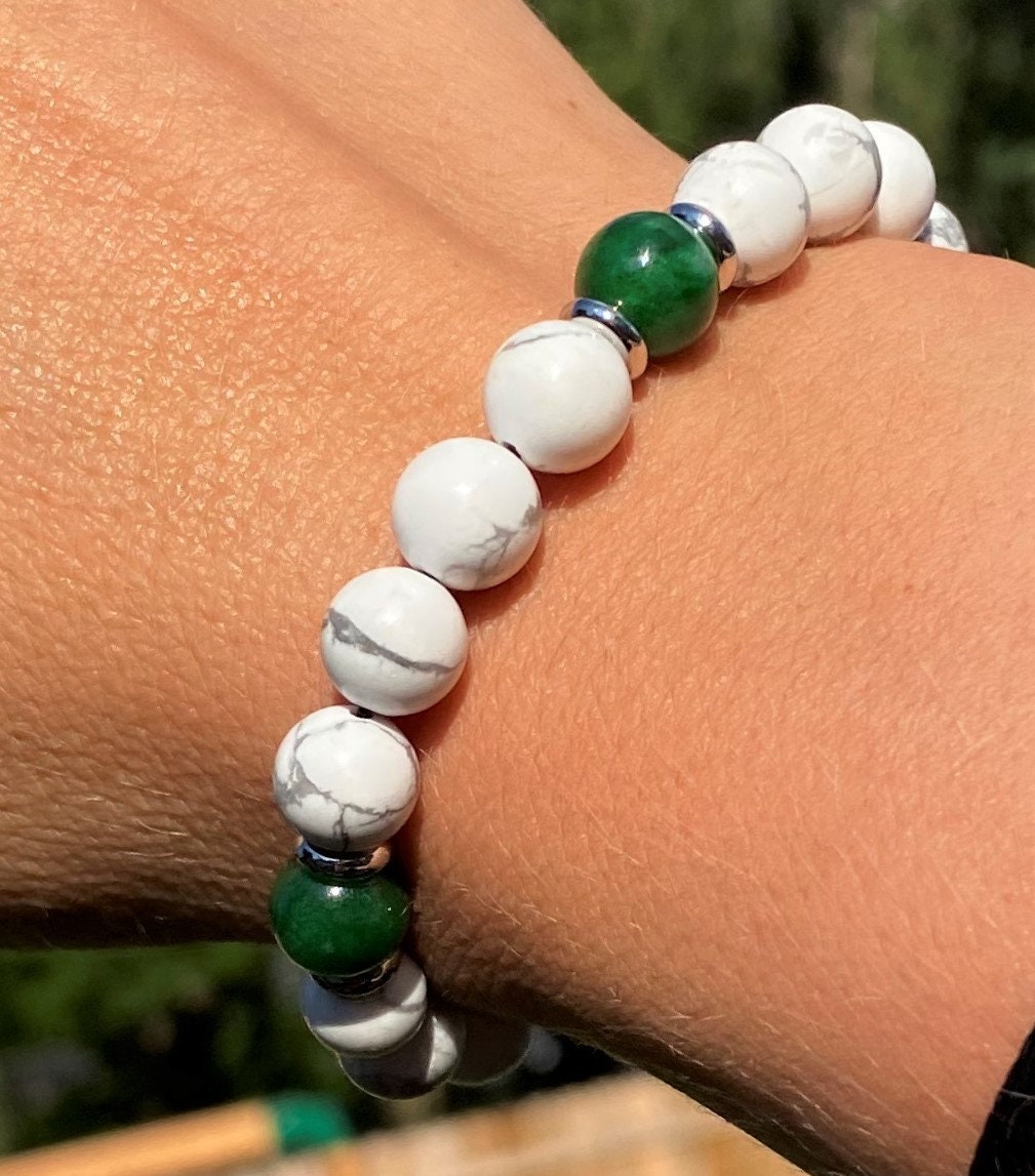 Green Jade Good Luck Bracelet HEALING MALA BRACELET Etsy