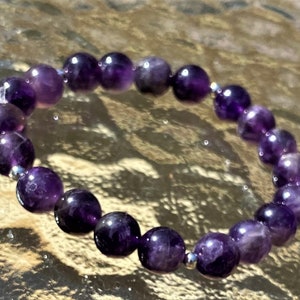Amethyst Crown Chakra Balancing Bracelet  HEALING - MALA - BRACELET
