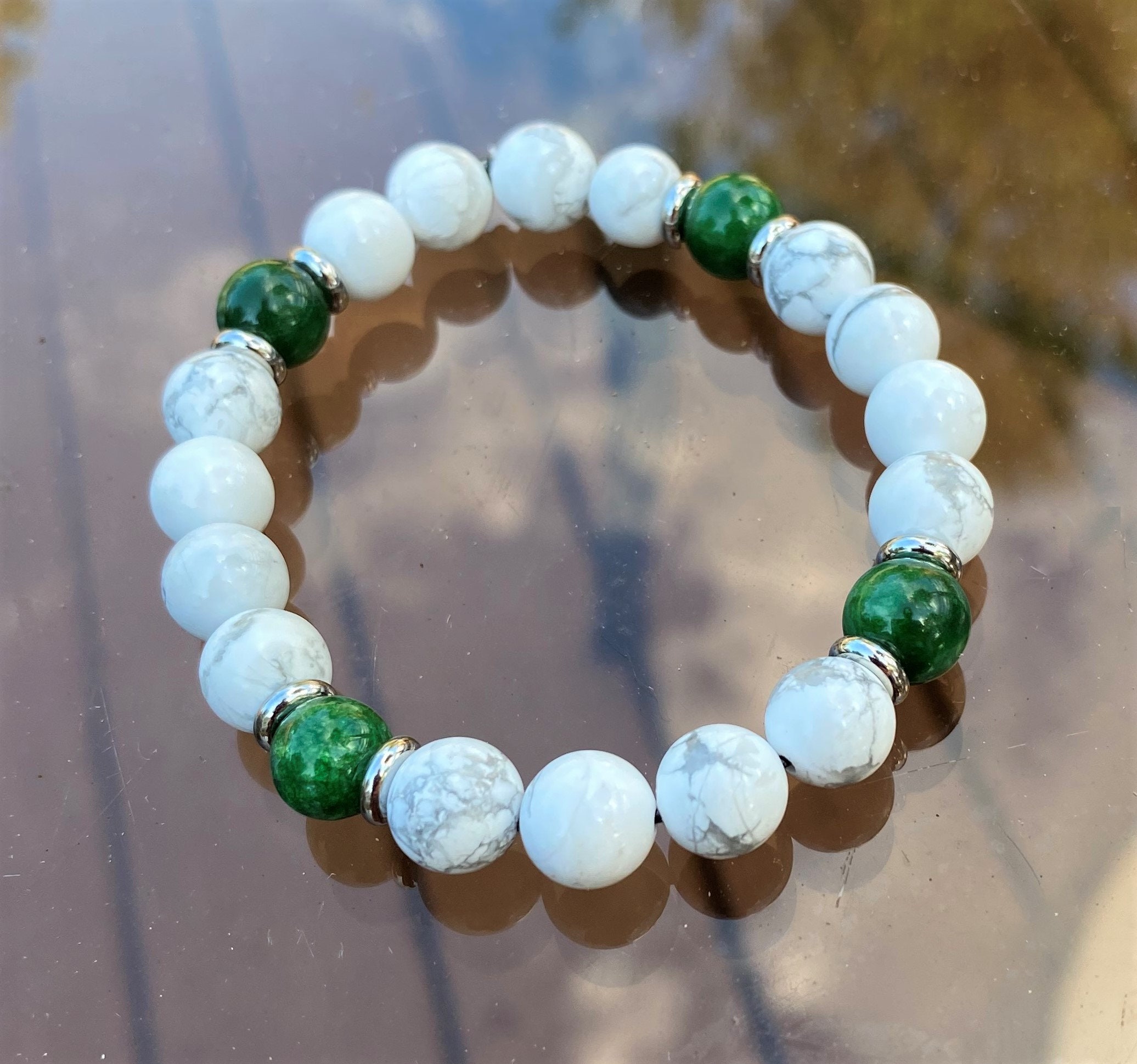 Green Jade Good Luck Bracelet HEALING MALA BRACELET Etsy
