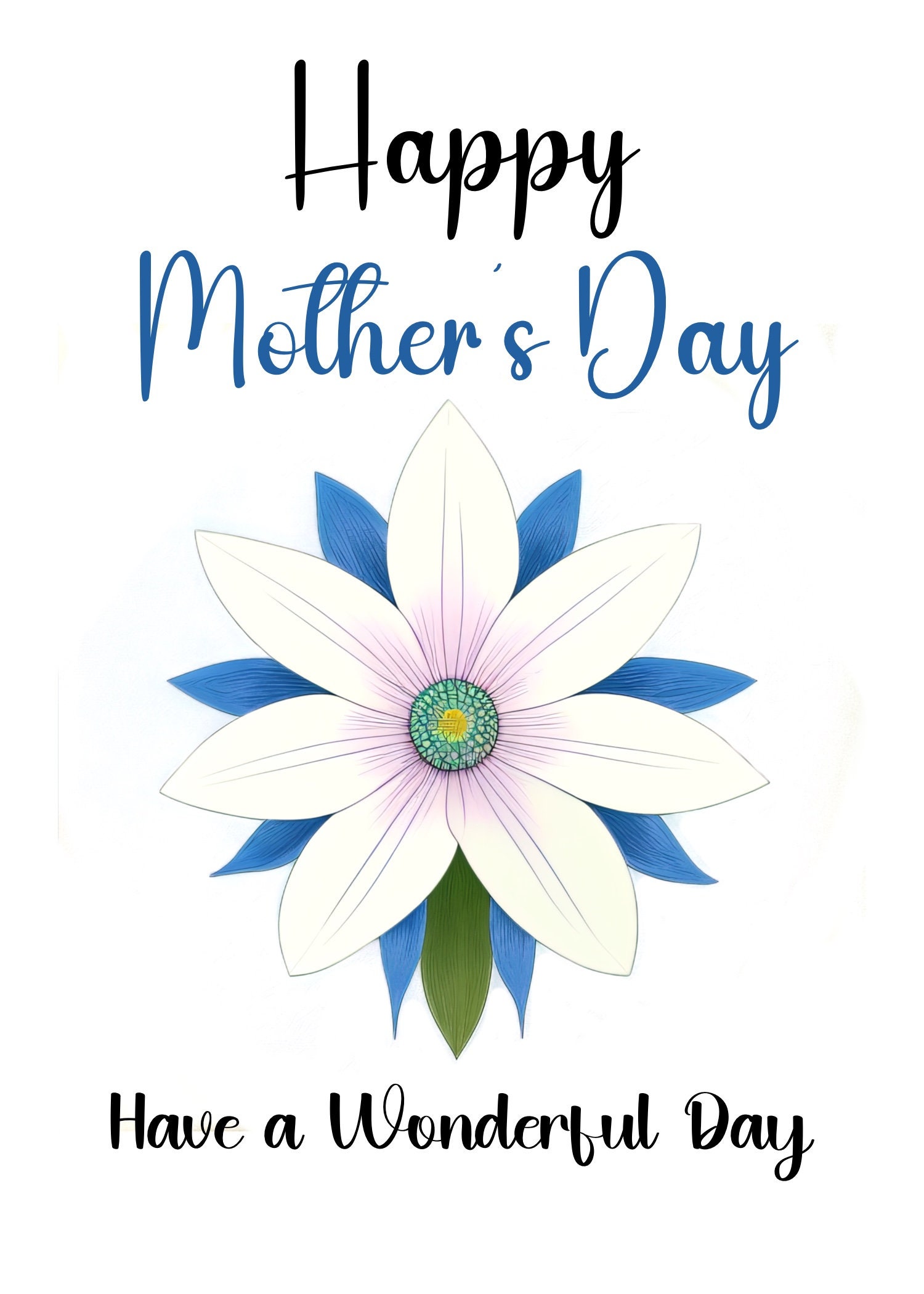 Printable Mothers Day Card, Instant Download, Print at Home, Digital