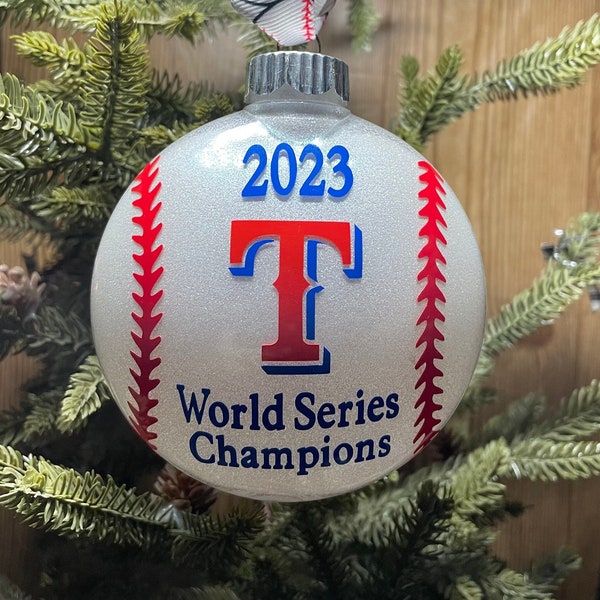 Texas Rangers 2023 World Series Champions Christmas Ornament Etsy