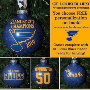 St. Louis Blues Stanley Cup Champs Lit Snowflake Holiday Christmas