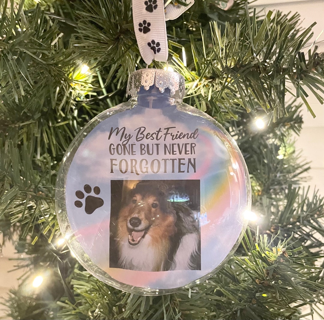 PERSONALIZED DOG or CAT Photo Memorial 4" Christmas Photo Ornament - in ...