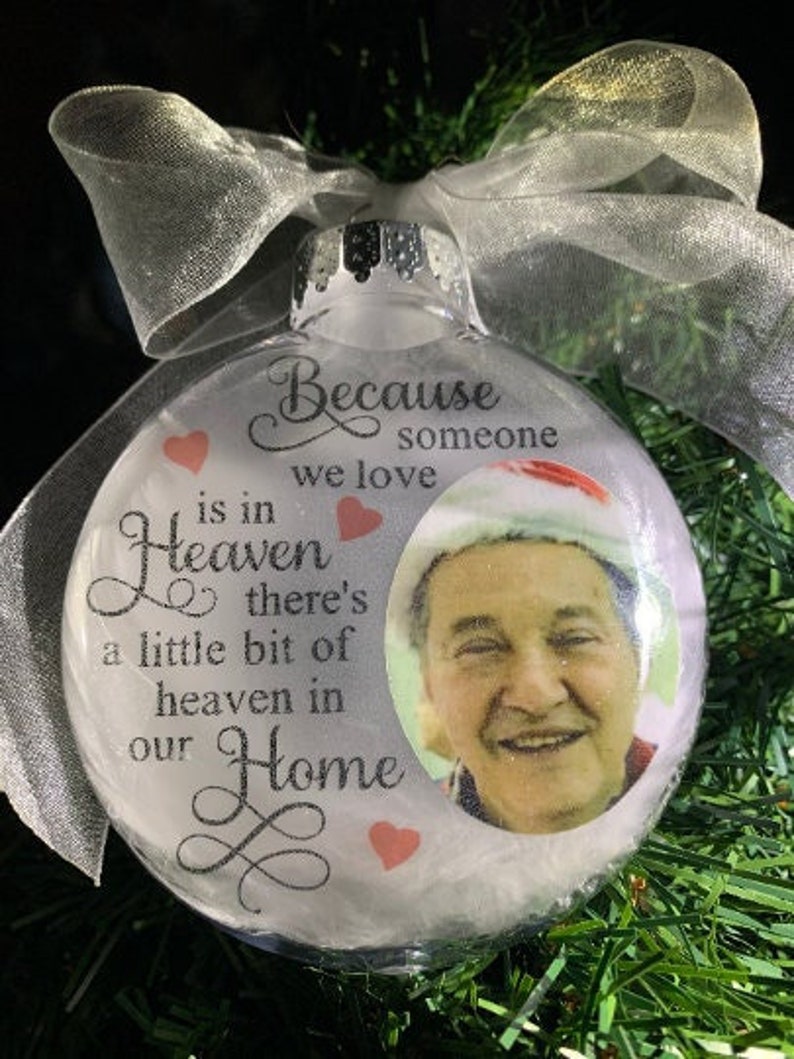 PERSONALIZED Photo Memorial Ornament 4 Christmas Ornament in Memory of