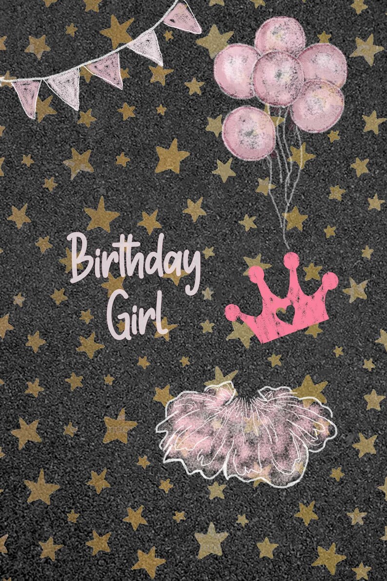 Overlay Birthday Girls Chalk art