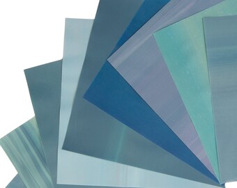 Artist paper Blue assorted 7.5x7.5 square Origami and Craft Paper