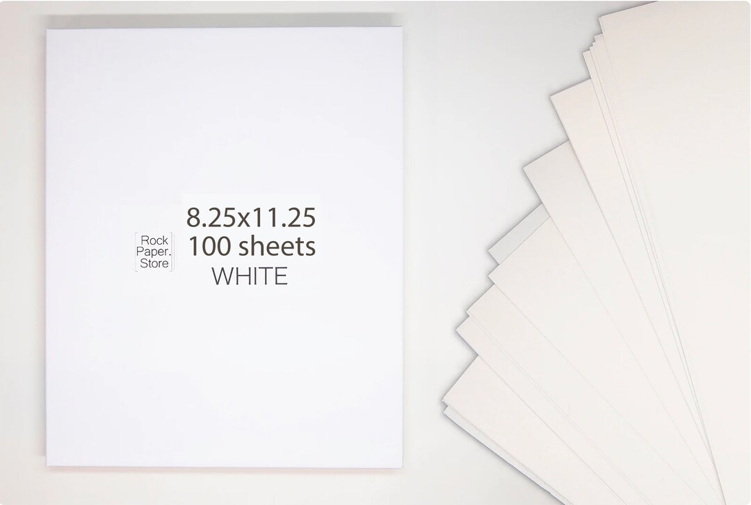 8.25x11.25 100 Sheets White Artist Paper Etsy