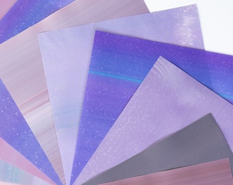 Artist paper purple shades assorted 7.75x7.75" square Origami and Craft Paper