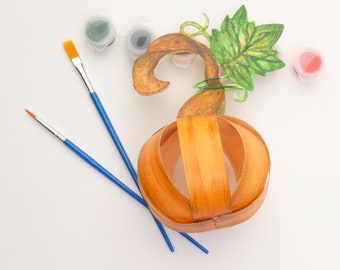 5 DIY Paper Strip Pumpkin Kit,  Paper crafts for Halloween and Fall