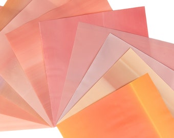 Artist paper pink, peach, orange assorted 8x8 square Origami and Craft Paper